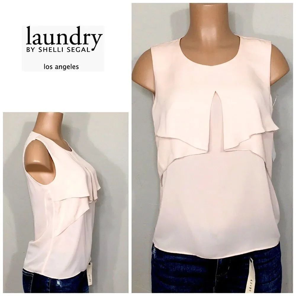 New. Laundry by Shelli Segal drape top.